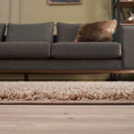 Myshaggy Solid Beige Rug - Bargainia.com - 