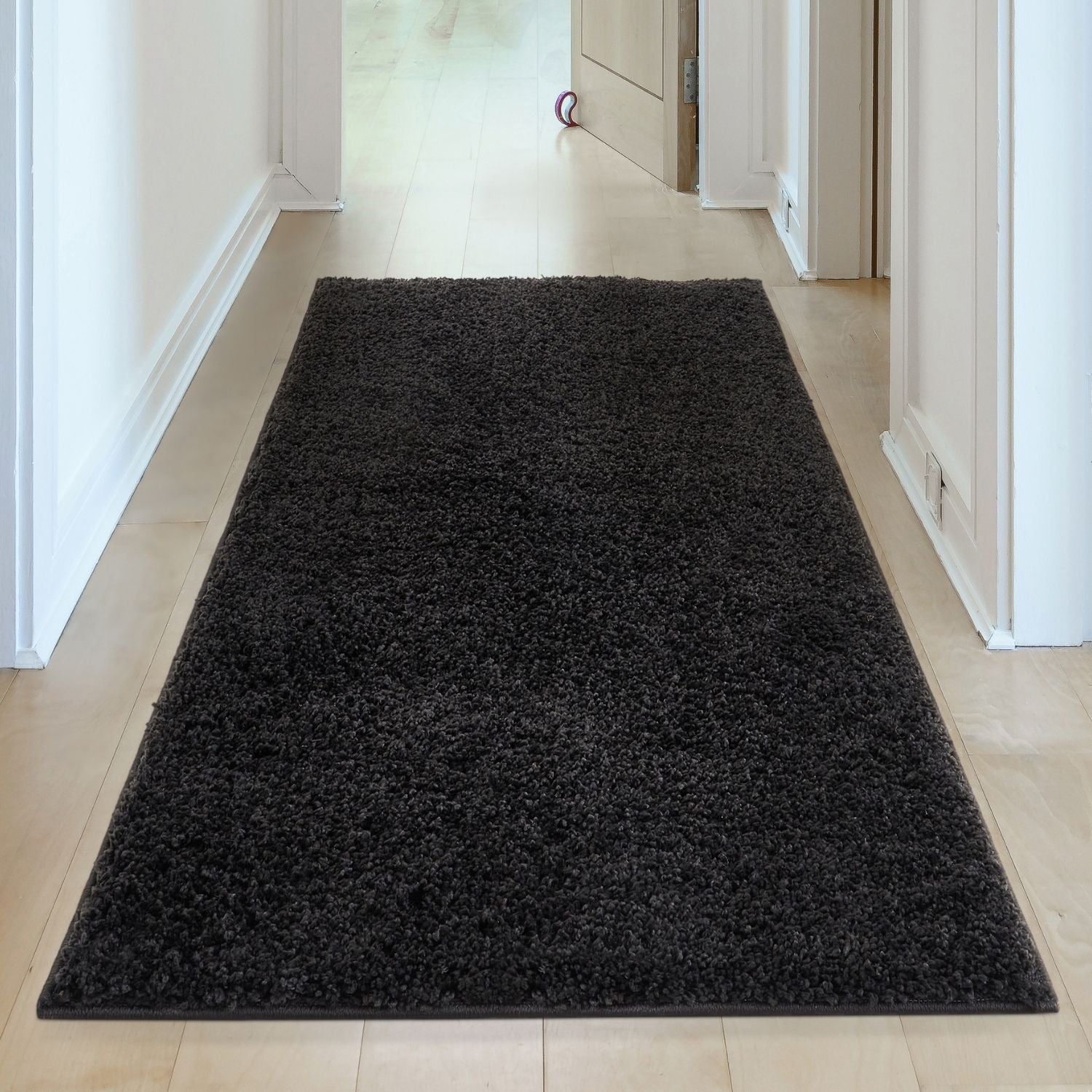 Myshaggy Solid Black Rug - Bargainia.com - 