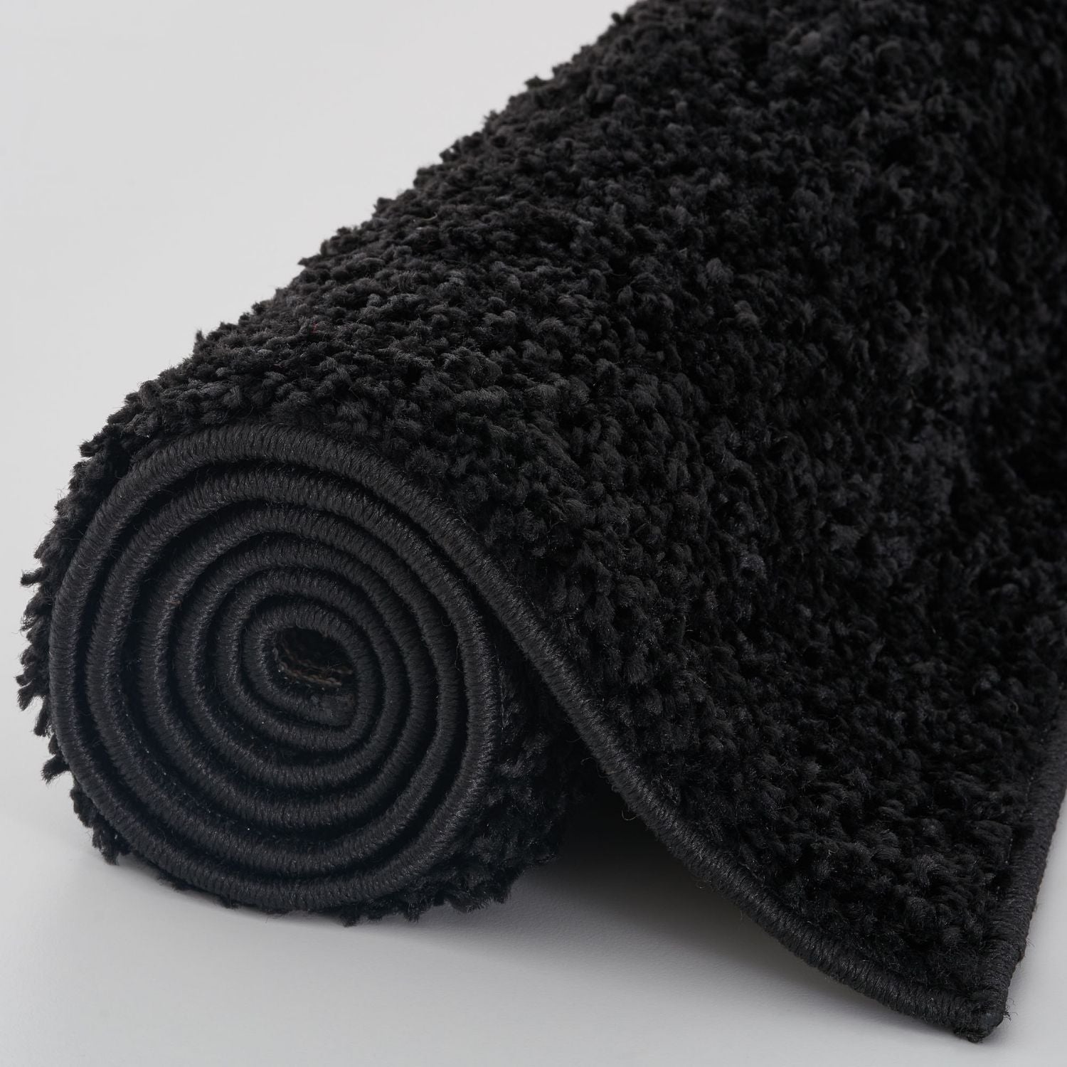 Myshaggy Solid Black Rug - Bargainia.com - 