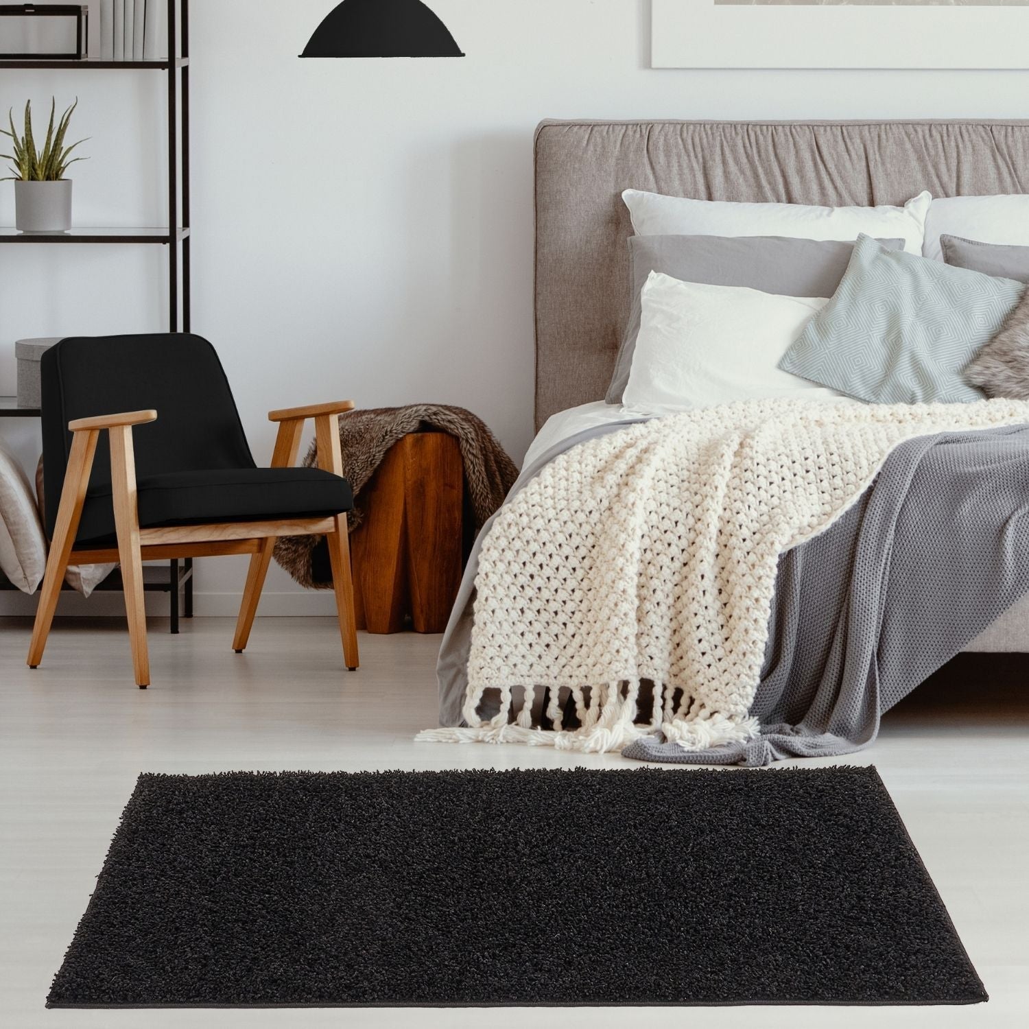 Myshaggy Solid Black Rug - Bargainia.com - 5060912231201 - 2827