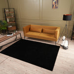 Myshaggy Solid Black Rug - Bargainia.com - 