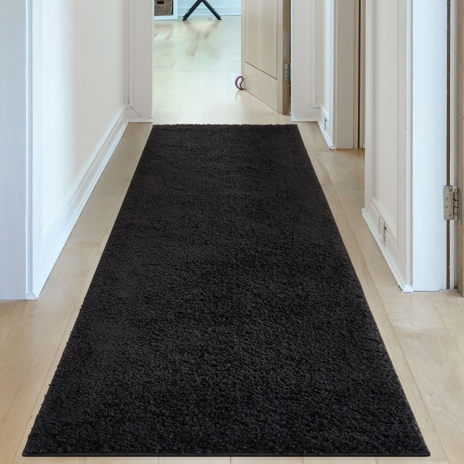 Myshaggy Solid Black Rug - Bargainia.com - 