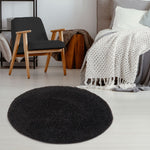 Myshaggy Solid Black Rug - Bargainia.com - 