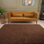 Myshaggy Solid Brown Rug - Bargainia.com - 
