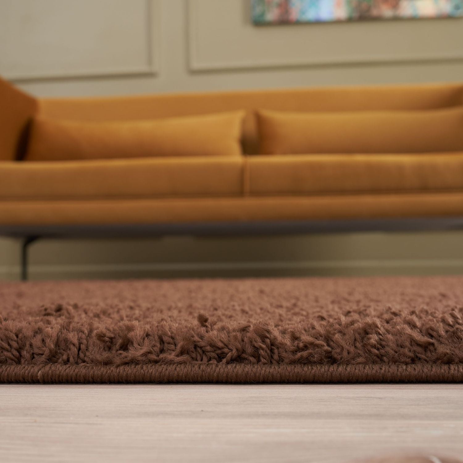 Myshaggy Solid Brown Rug - Bargainia.com - 