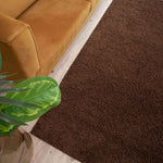 Myshaggy Solid Brown Rug - Bargainia.com - 