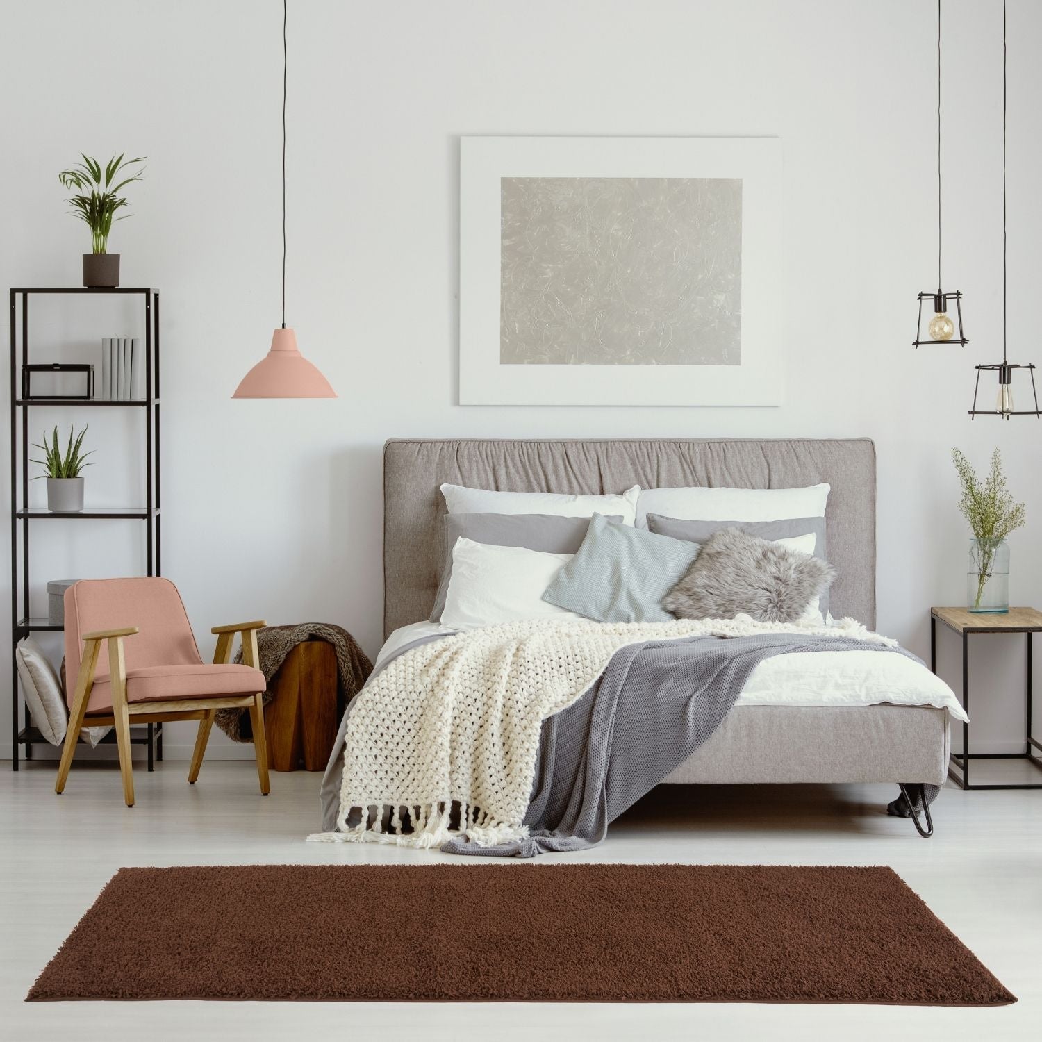 Myshaggy Solid Brown Rug - Bargainia.com - 