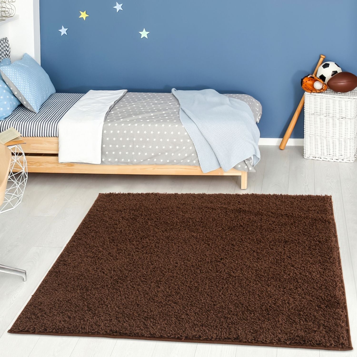 Myshaggy Solid Brown Rug - Bargainia.com - 