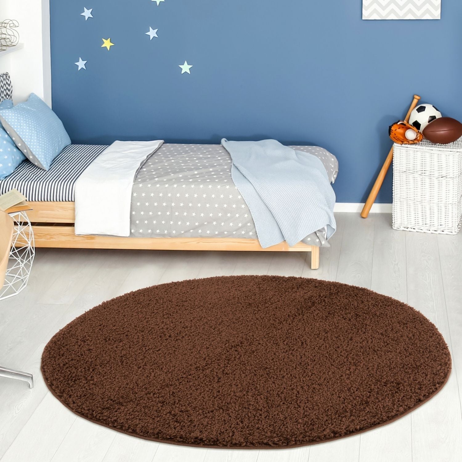 Myshaggy Solid Brown Rug - Bargainia.com - 