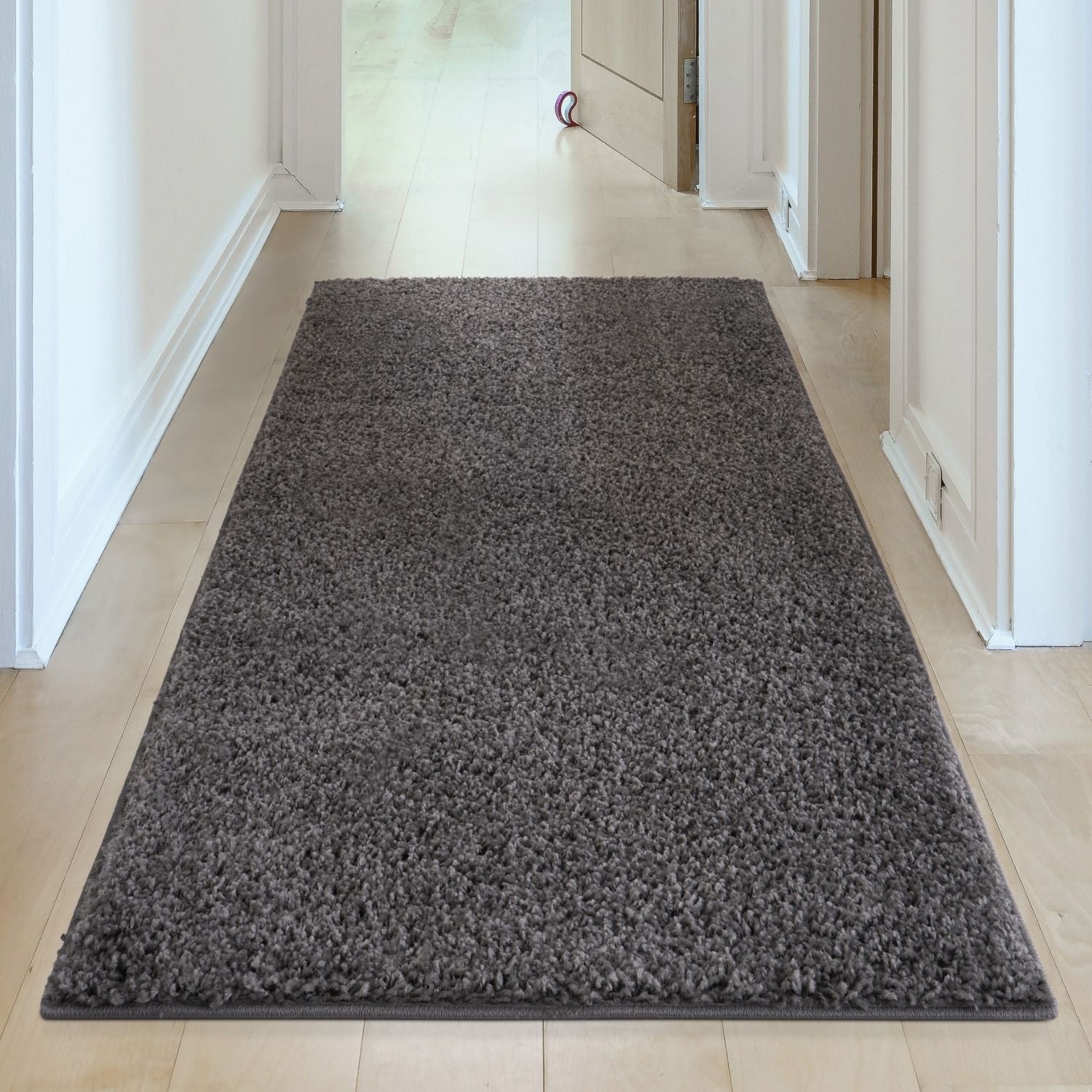 Myshaggy Solid Dark Grey Rug - Bargainia.com - 