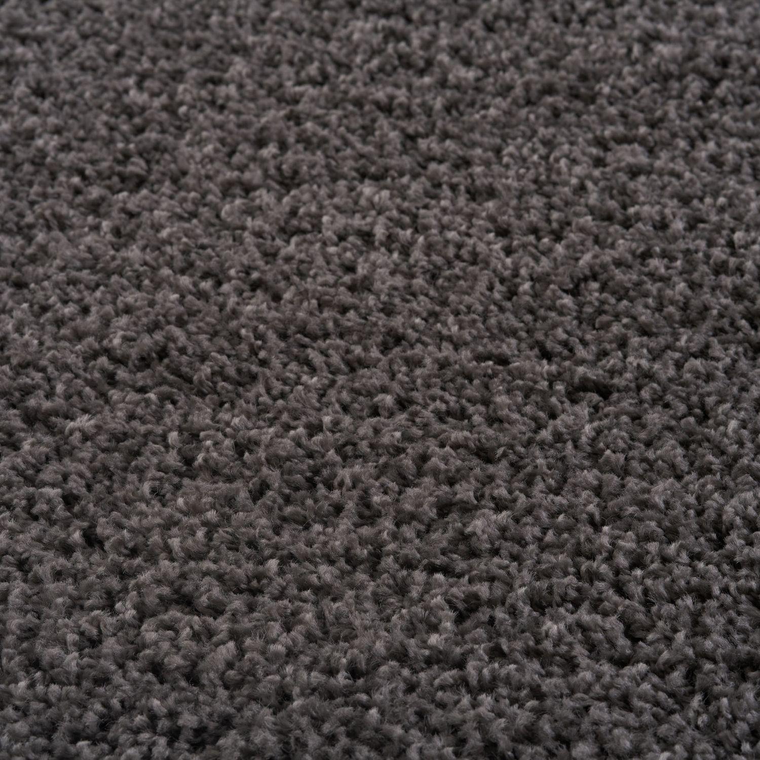 Myshaggy Solid Dark Grey Rug - Bargainia.com - 
