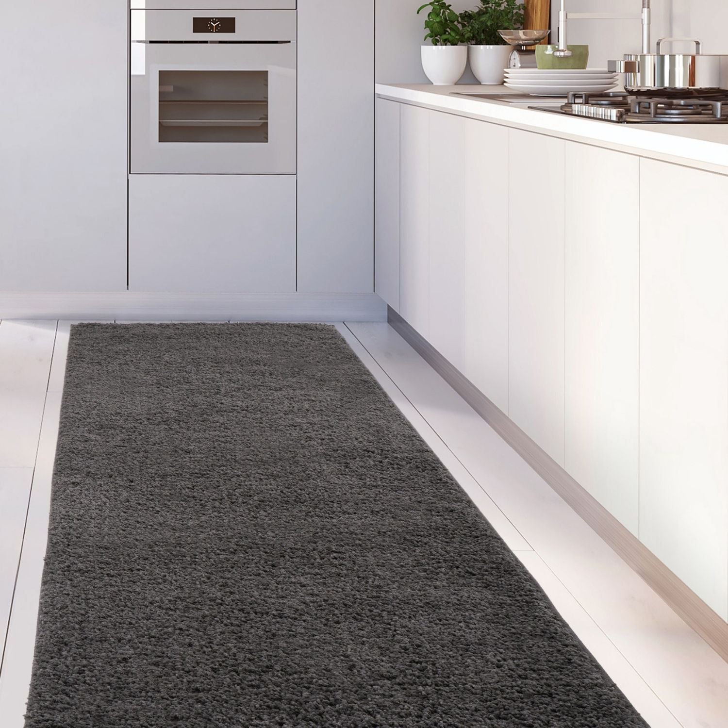 Myshaggy Solid Dark Grey Rug - Bargainia.com - 5060912230600 - 2767