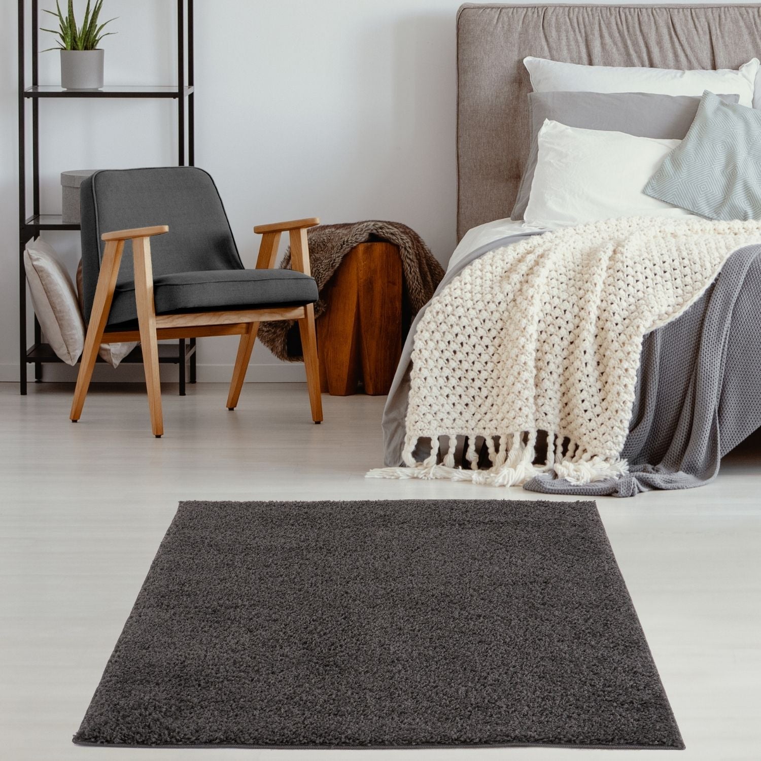 Myshaggy Solid Dark Grey Rug - Bargainia.com - 5060912230600 - 2767
