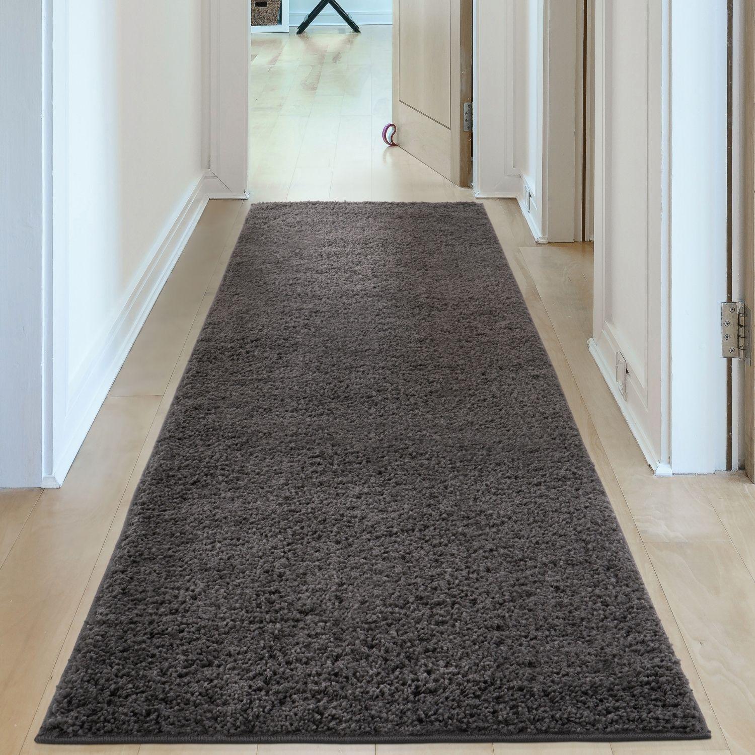 Myshaggy Solid Dark Grey Rug - Bargainia.com - 