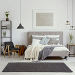 Myshaggy Solid Dark Grey Rug - Bargainia.com - 