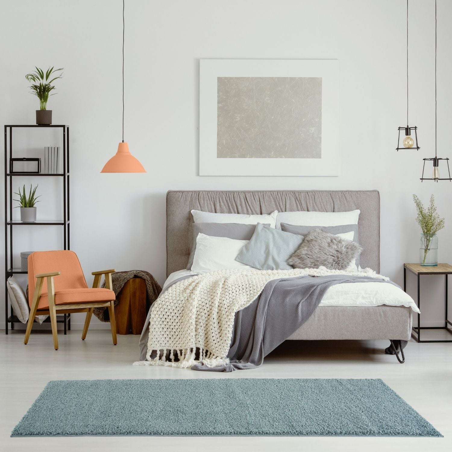 Myshaggy Solid Duck Egg Blue Rug - Bargainia.com - 5060912230907 - 2797