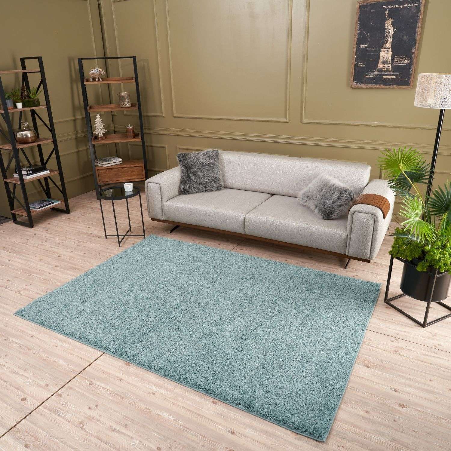 Myshaggy Solid Duck Egg Blue Rug - Bargainia.com - 5060912230907 - 2797