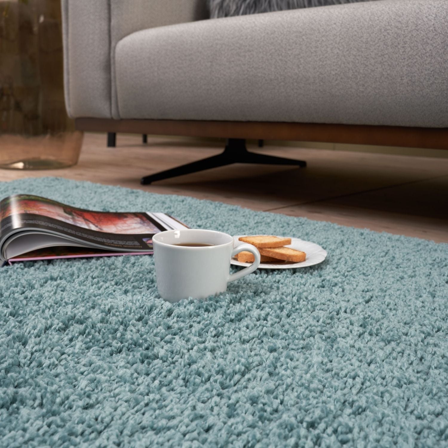 Myshaggy Solid Duck Egg Blue Rug - Bargainia.com - 5060912230907 - 2797