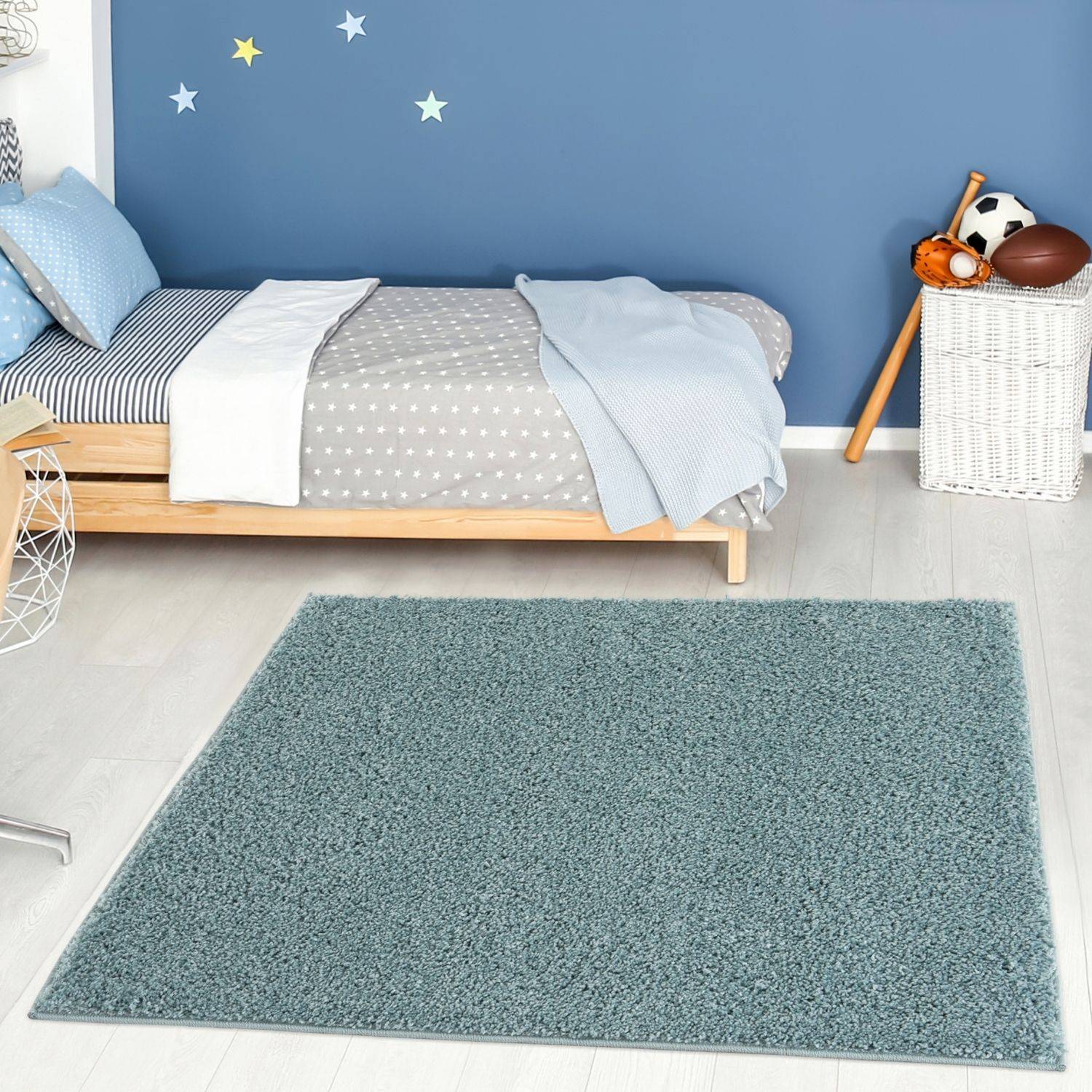 Myshaggy Solid Duck Egg Blue Rug - Bargainia.com - 5060912230938 - 2800