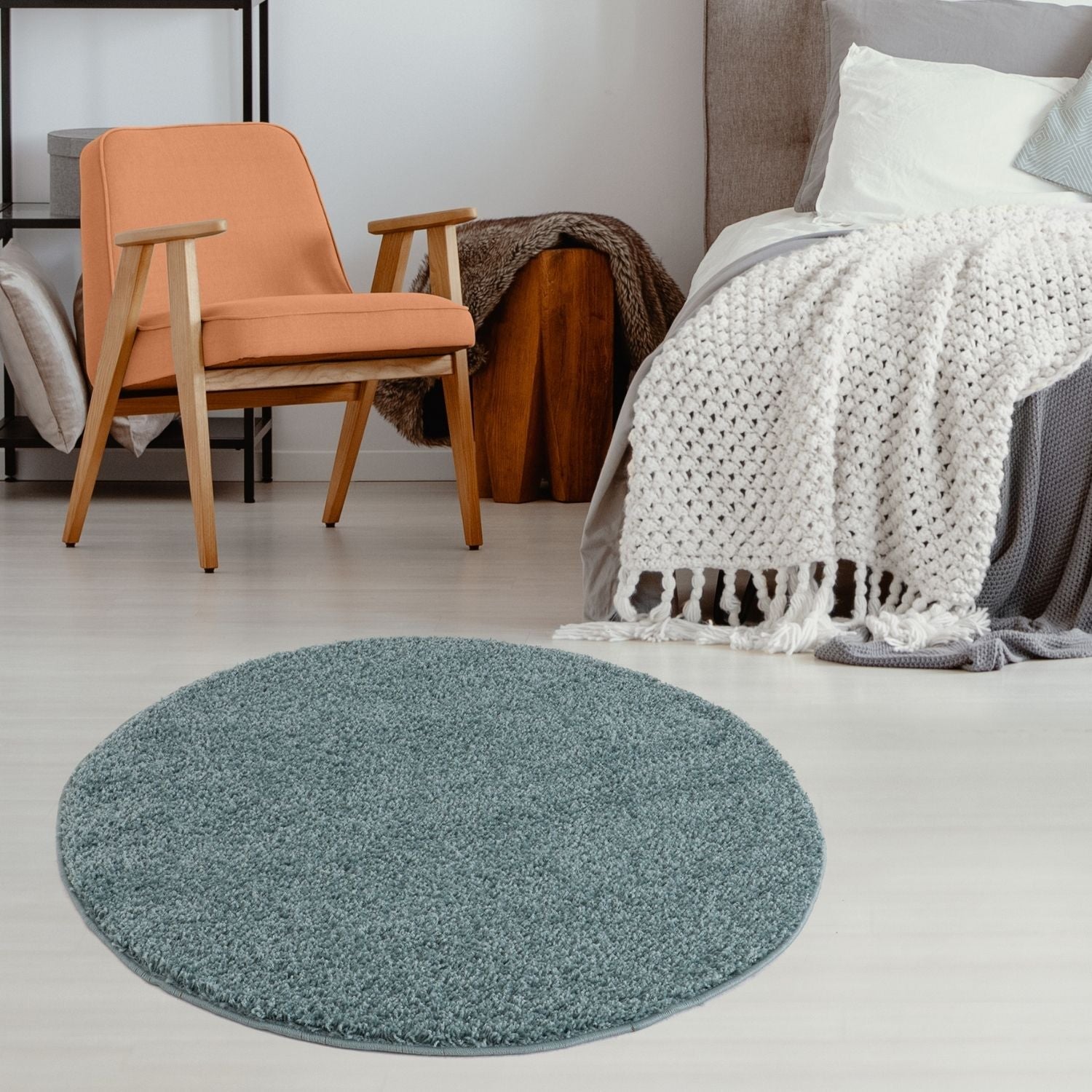 Myshaggy Solid Duck Egg Blue Rug - Bargainia.com - 5060912230945 - 2801