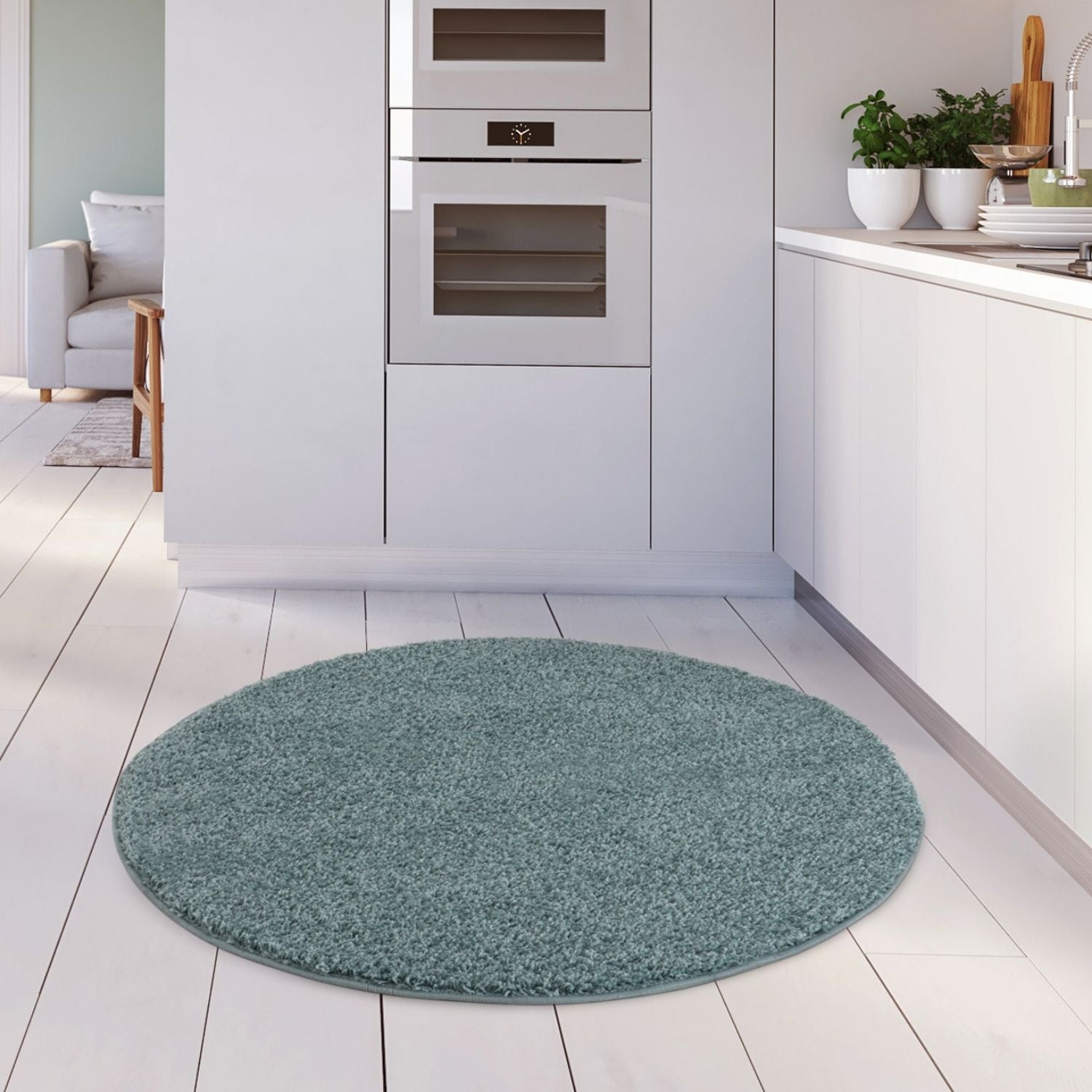 Myshaggy Solid Duck Egg Blue Rug - Bargainia.com - 5060912230945 - 2801