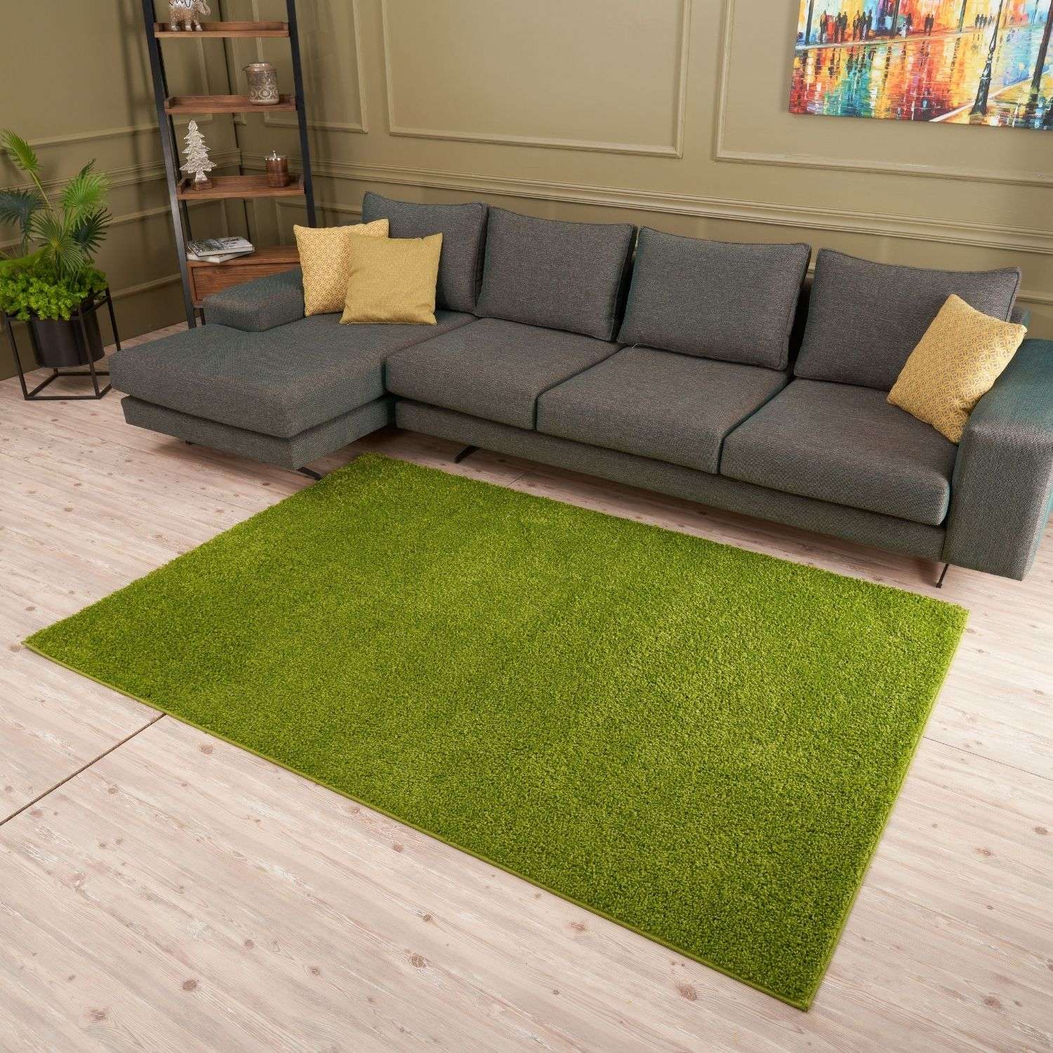 Myshaggy Solid Green Rug - Bargainia.com - 5060912231300 - 2837