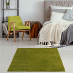 Myshaggy Solid Green Rug - Bargainia.com - 