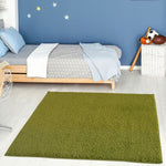 Myshaggy Solid Green Rug - Bargainia.com - 