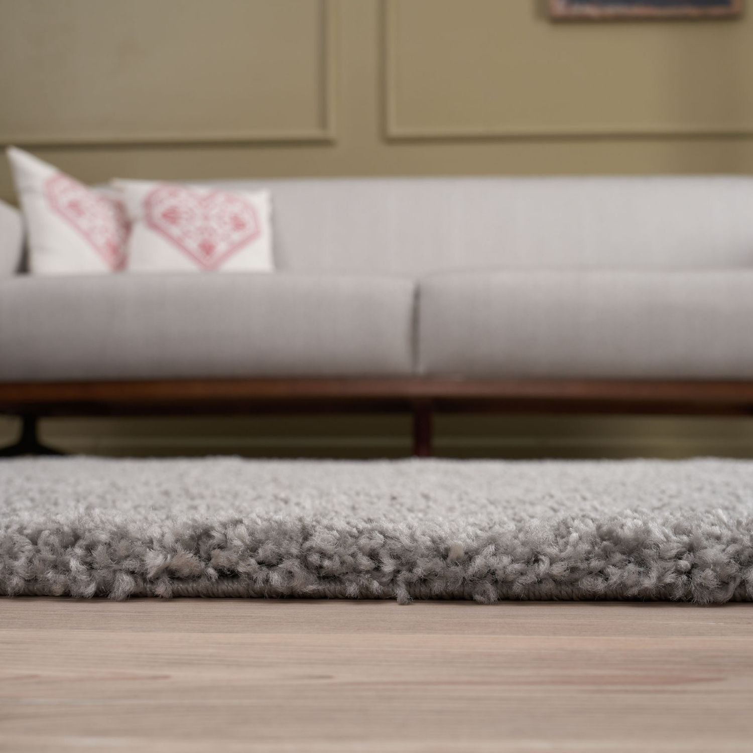 Myshaggy Solid Grey Rug - Bargainia.com - 