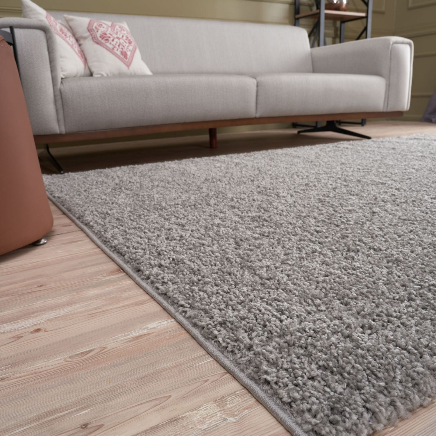 Myshaggy Solid Grey Rug - Bargainia.com - 