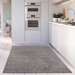 Myshaggy Solid Grey Rug - Bargainia.com - 