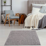 Myshaggy Solid Grey Rug - Bargainia.com - 