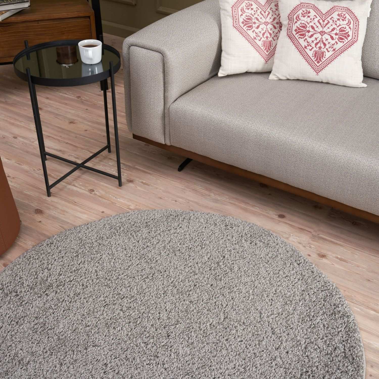 Myshaggy Solid Grey Rug - Bargainia.com - 