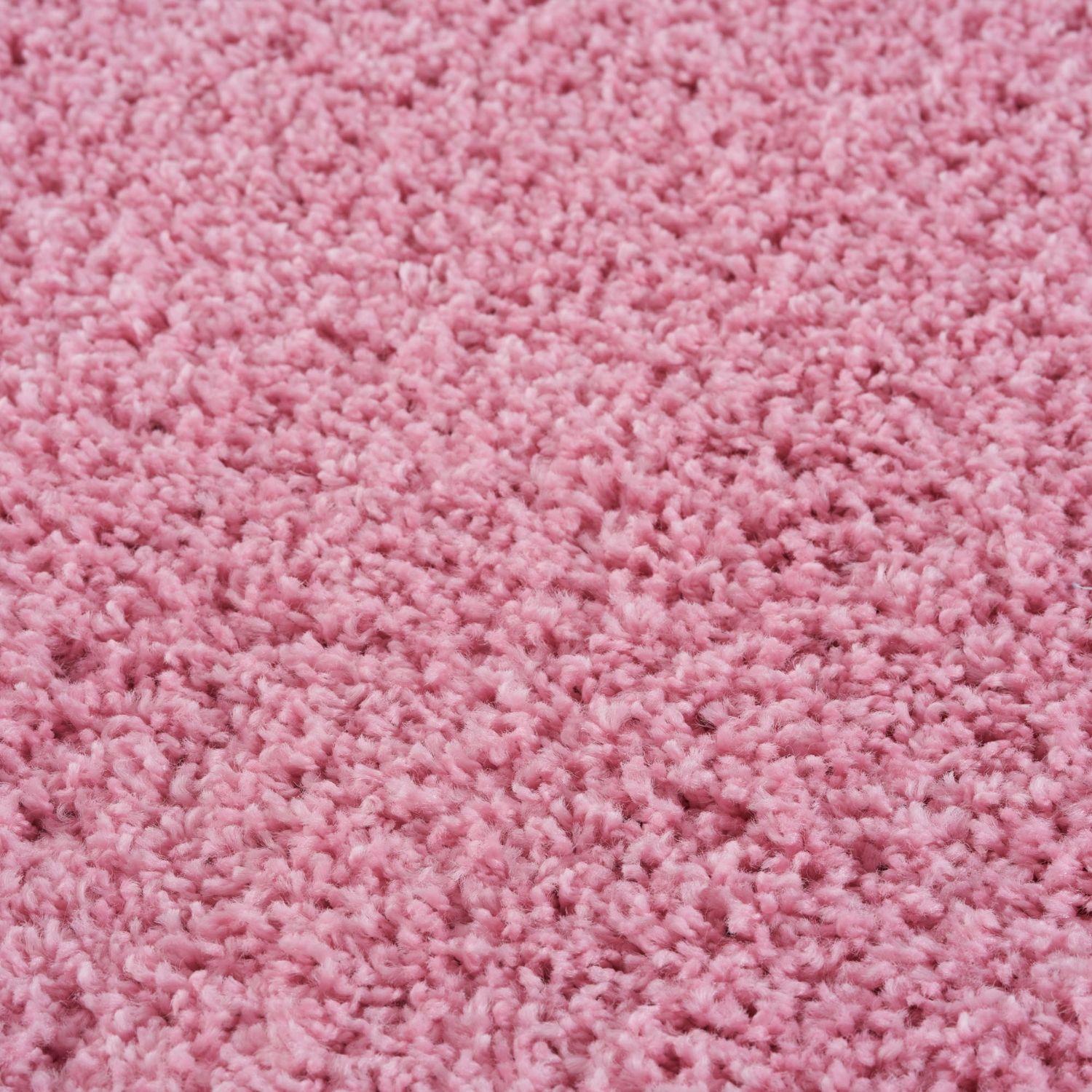 Myshaggy Solid Pink Rug - Bargainia.com - 