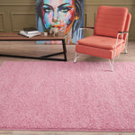 Myshaggy Solid Pink Rug - Bargainia.com - 