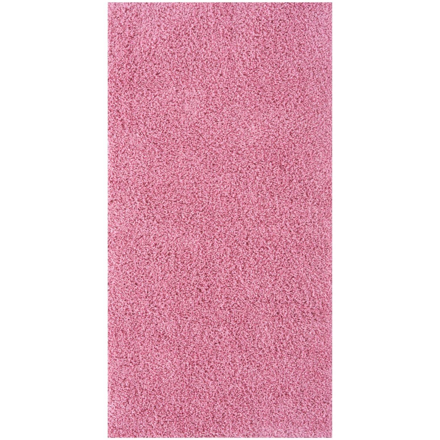 Myshaggy Solid Pink Rug - Bargainia.com - 