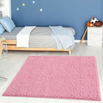 Myshaggy Solid Pink Rug - Bargainia.com - 