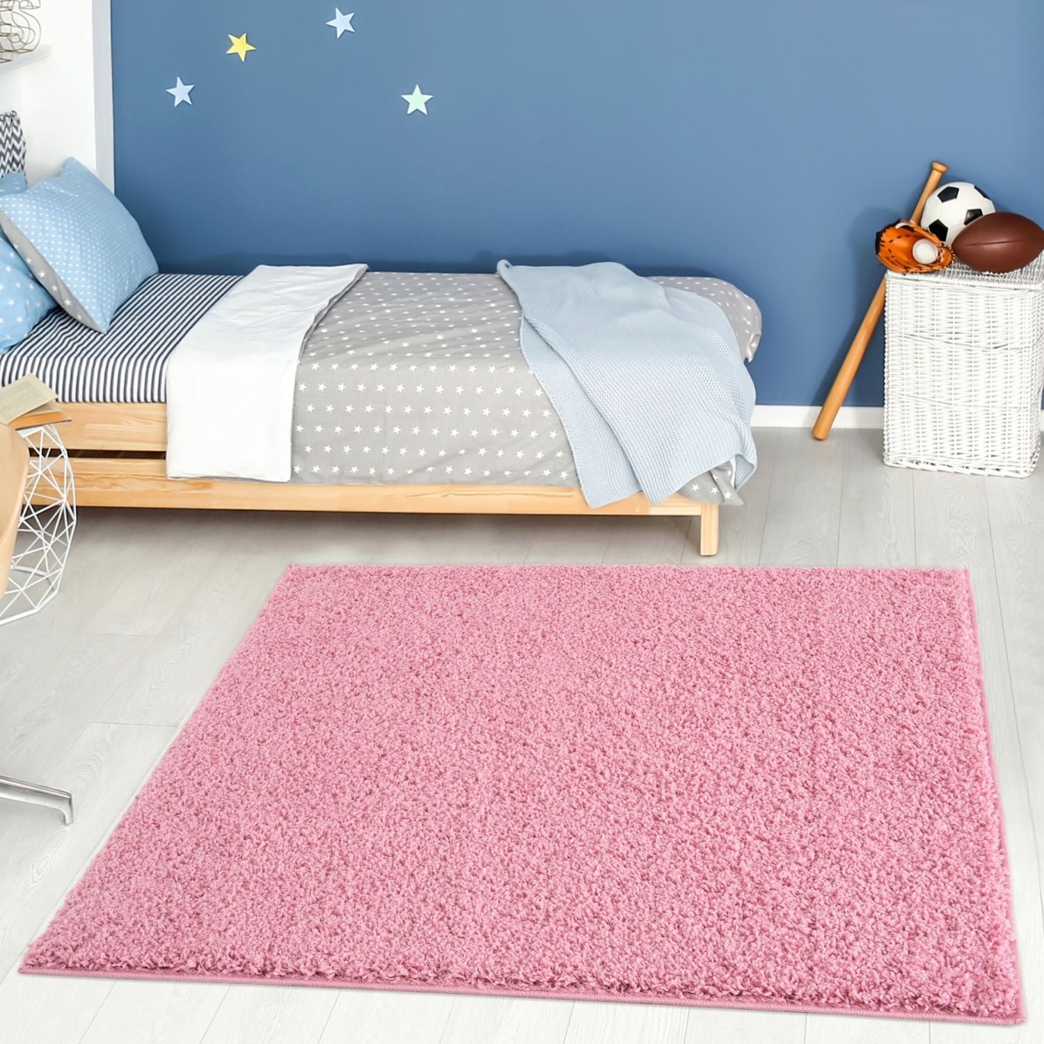 Myshaggy Solid Pink Rug - Bargainia.com - 