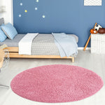 Myshaggy Solid Pink Rug - Bargainia.com - 
