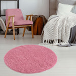 Myshaggy Solid Pink Rug - Bargainia.com - 