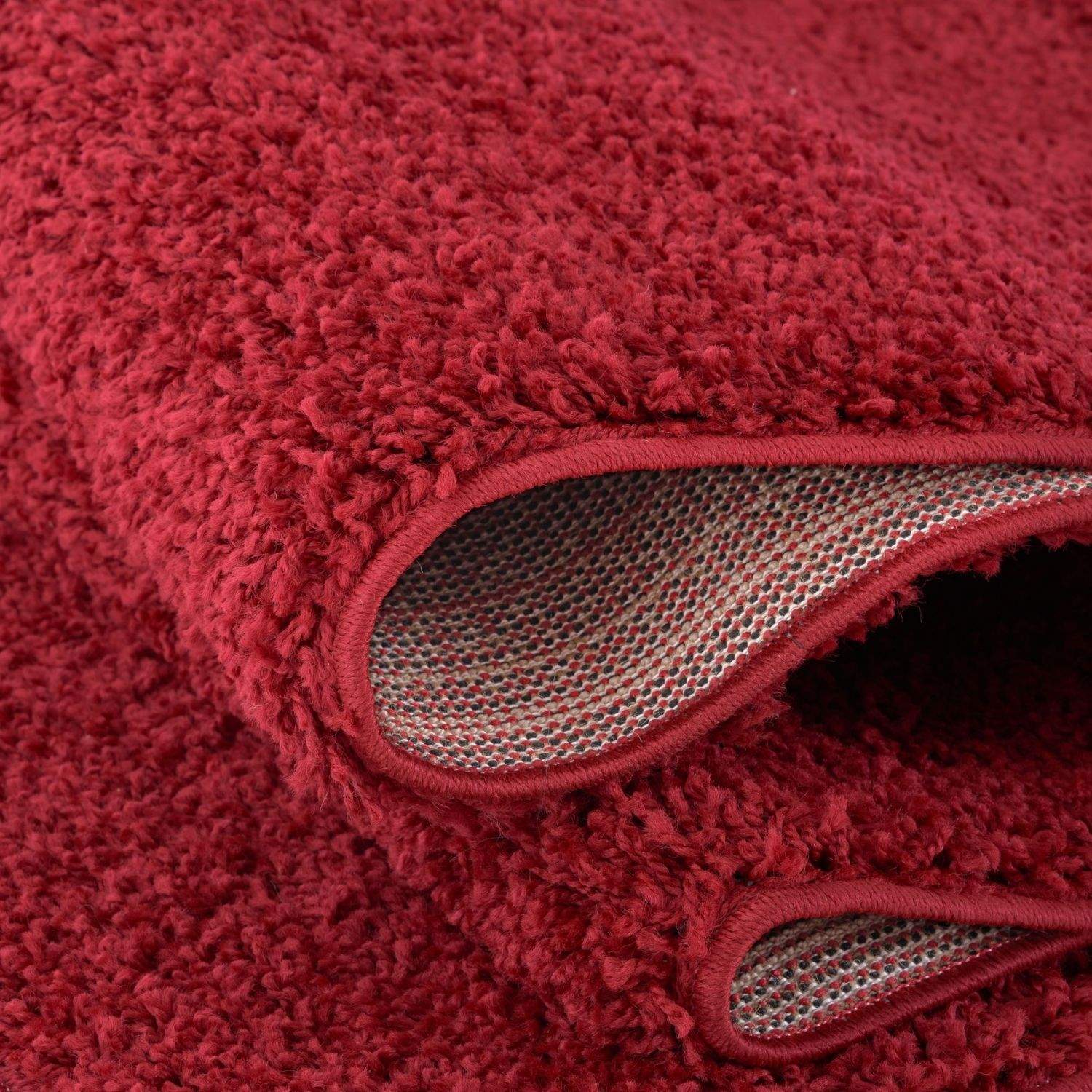 Myshaggy Solid Red Rug - Bargainia.com - 