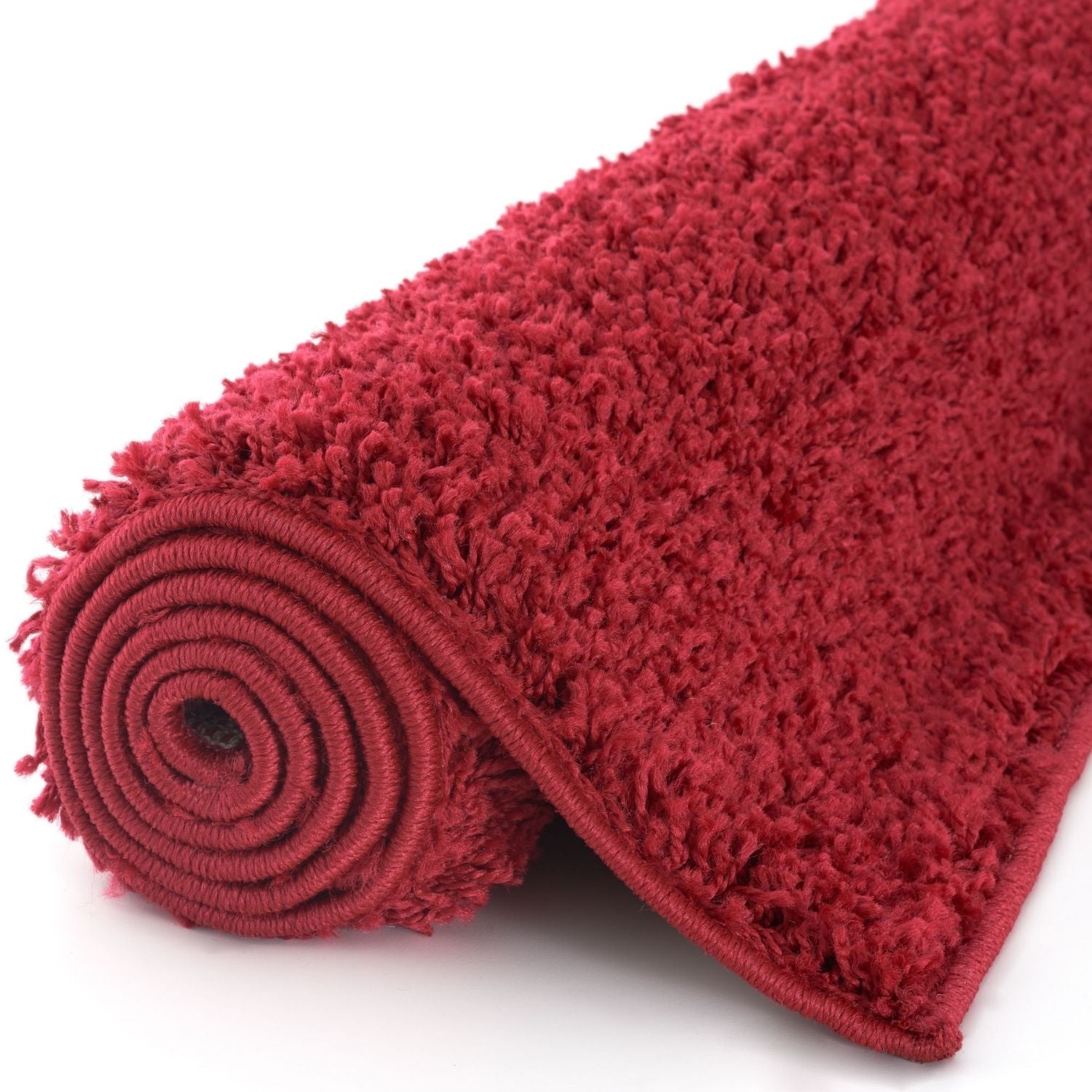 Myshaggy Solid Red Rug - Bargainia.com - 