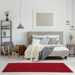 Myshaggy Solid Red Rug - Bargainia.com - 