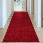 Myshaggy Solid Red Rug - Bargainia.com - 