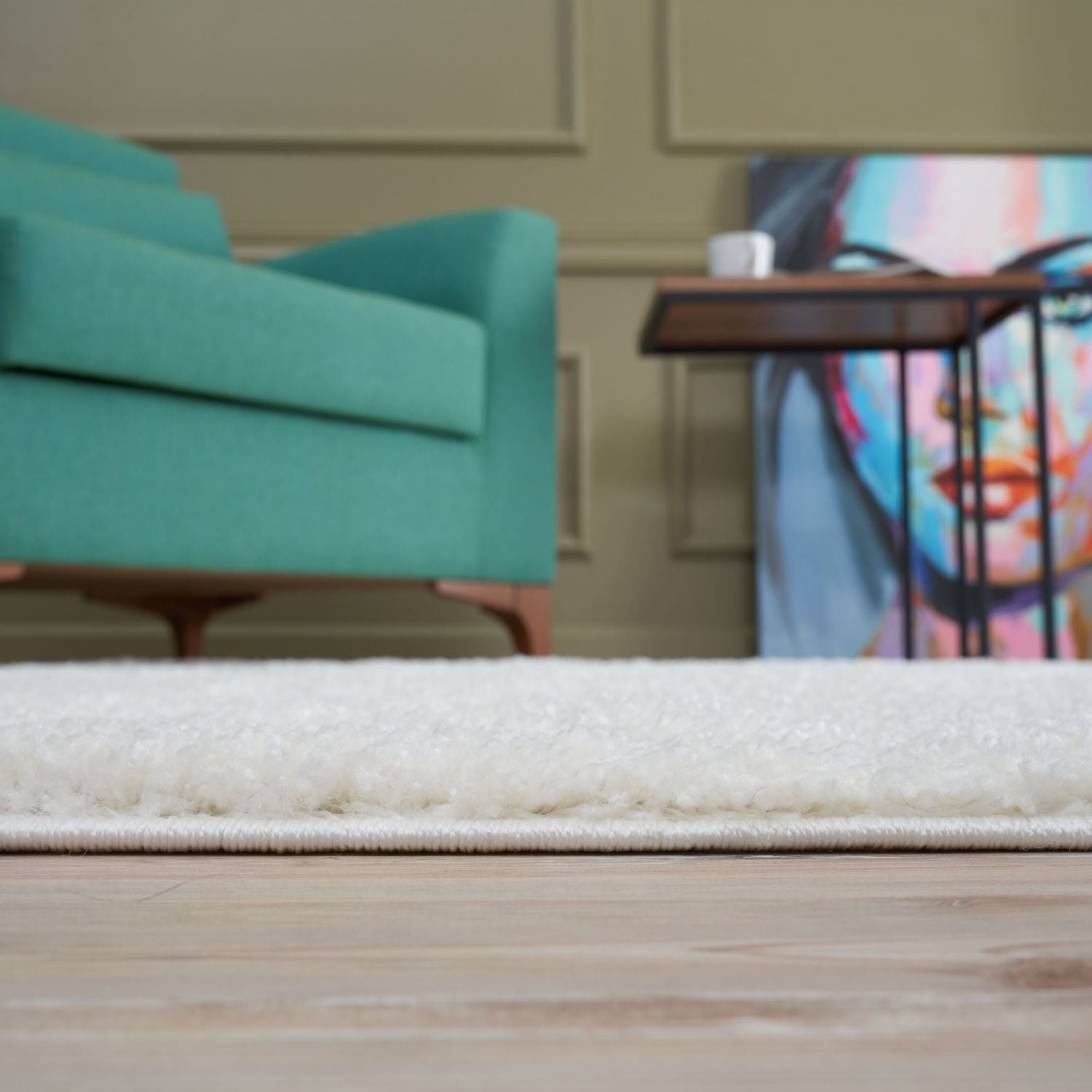 Myshaggy Solid White Rug - Bargainia.com - 