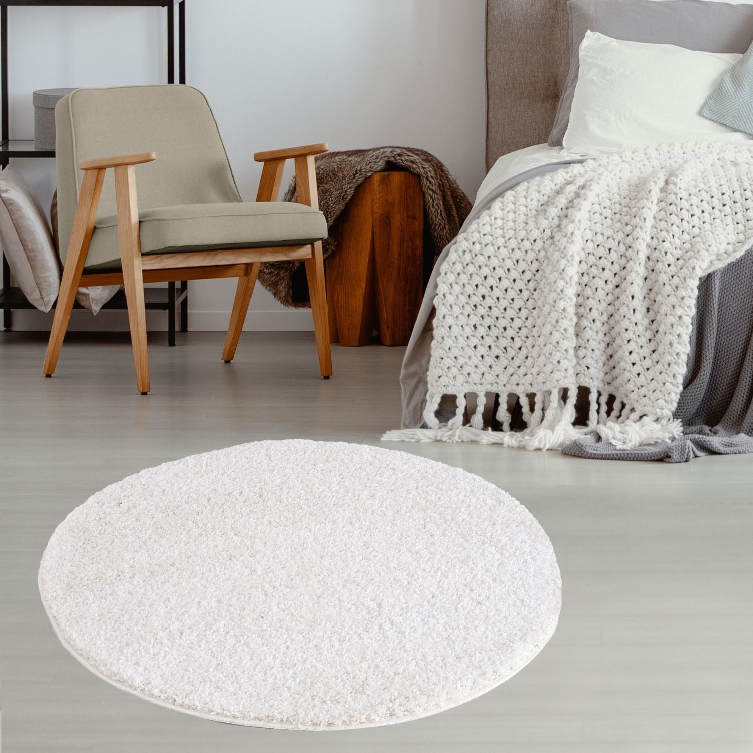 Myshaggy Solid White Rug - Bargainia.com - 