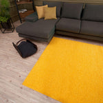 Myshaggy Solid Yellow Rug - Bargainia.com - 