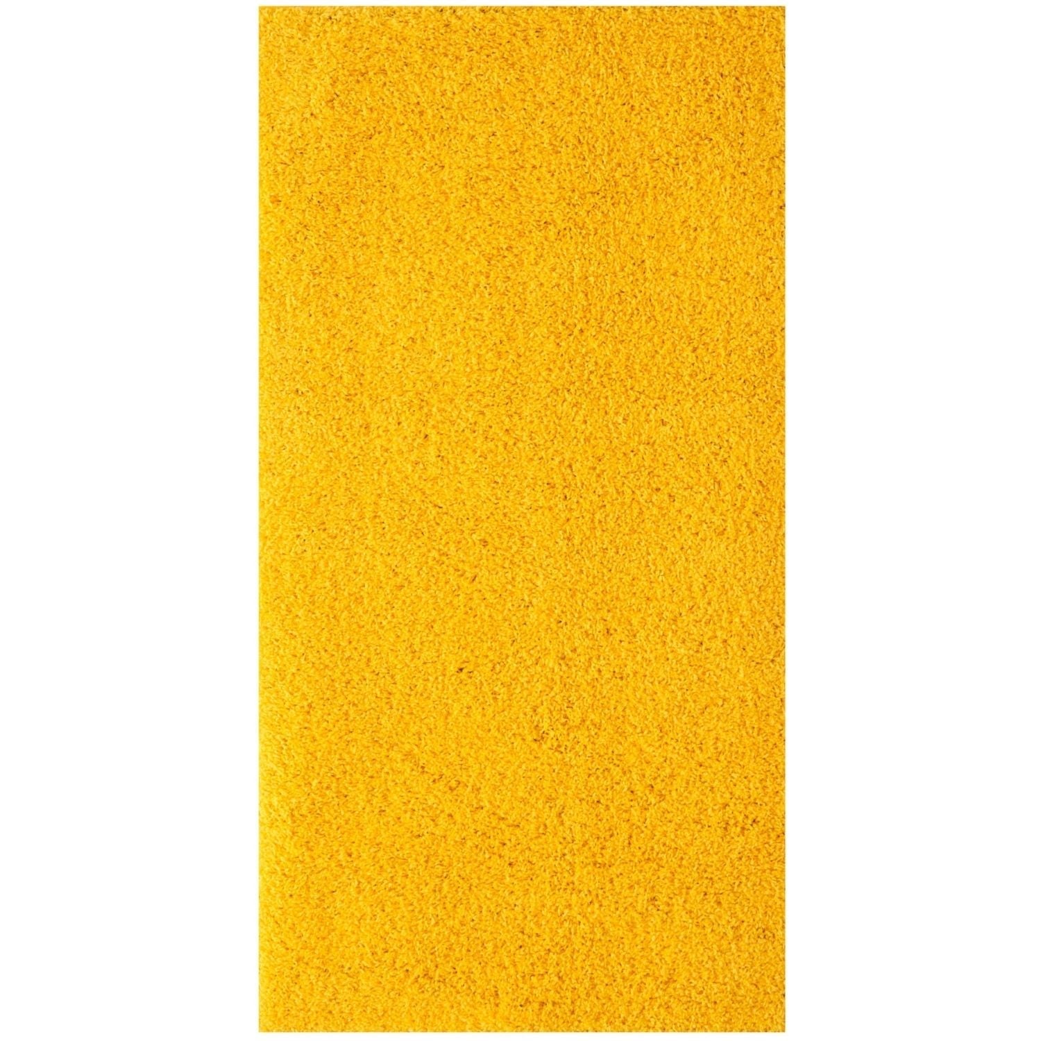 Myshaggy Solid Yellow Rug - Bargainia.com - 