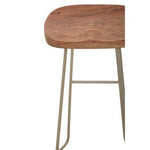 Nandri Acacia Wood and Antique Silver Bar Stool - Bargainia.com - 5018705499796