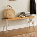 Nandri Slatted Teak Wood Bench - Bargainia.com - 5018705429625